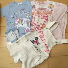 【まとめ売り】サンリオパジャマ Tシャツ 靴下 サロペット 110-130cm