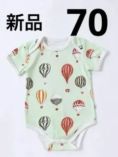【新品】気球　フランス風　サイズ70 半袖上品ロンパース　残り1点