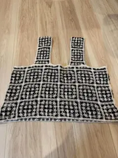 studio CLIP クロシェレースビスチェ　黒ミックス