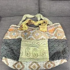 ピープルツリー　リサイクルサリービッグショルダーバッグ