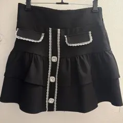 MA＊RS ビジュー付き二段フリルスカパン