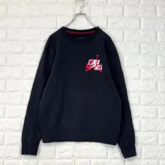 ナイキジョーダン/S/黒/ロゴプリントスウェット/ラグラン/長袖/裏起毛/秋冬