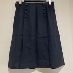 日本製　東京スタイル　ネイビー　スカート　38