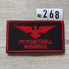 トップガン top gun ネームタグ 米海軍 268 刺繍ワッペン ベルクロのサムネイル