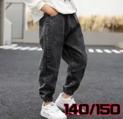セール♡早い者勝ち！キッズデニムジョガーパンツ 140/150韓国子供服ボトムス