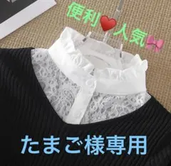 【新品】　付け襟　スタンドカラー　フリル　レース身頃　綺麗　可愛い