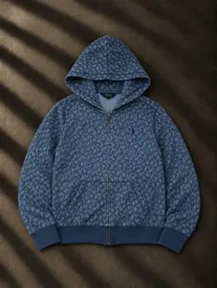 Polo Ralph Lauren ジップパーカー ネイビー 希少 短丈 y2k