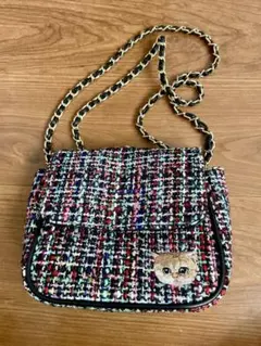 PAUL & JOE ACCESSOIRES猫刺繍ツイードミニショルダーバッグのサムネイル