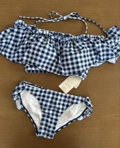 ギンガムチェック フリル ビキニ セパレート水着のサムネイル