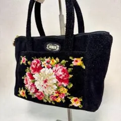 【美品✨】フェイラー 花柄 ハンドバッグ シュニール織 ミニトート　コンパクト