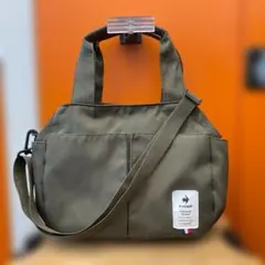 中古 le coq sportif ショルダーバッグ カーキ 2way ルコック