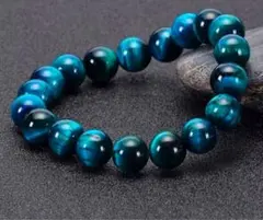 パープルブレスレット　男女兼用　ブルー　ルチル　ブレスレット　クリスタル　数珠