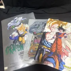 ドラゴンボール ドラゴンボールZ　下敷き2枚&クリアファイル　当時物　90年代