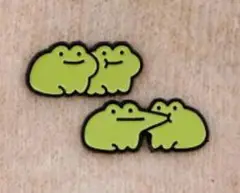カエルデザインデコレーションパーツ2個セット
