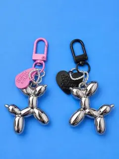 バルーンドッグ キーホルダー 2個セット