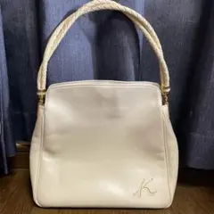 【kitamura】ホワイトトートバッグ 編み込みハンドルのサムネイル