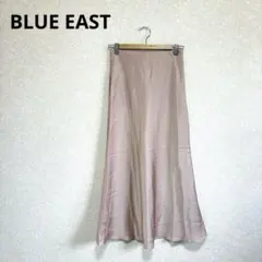 BLUE EAST サテンロングフレアスカート 光沢感 ウエストゴム ピンク Fのサムネイル