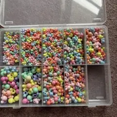 カラフルミッキー型プラスチックビーズセット