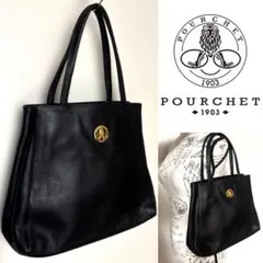 POURCHET PARIS フランス製 本革 レザー ショルダーバッグ