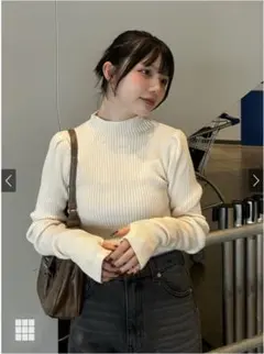 サムホール付きロングスリーブニットトップス[k9206d]