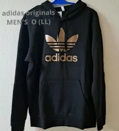 adidas originals黒TREFOIL HOODIEパーカーO(LL)