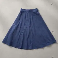 【上品フレア】GUネイビーミディスカート