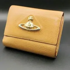 ヴィヴィアン VivienneWestwood 三つ折り財布 オーブ キャメル