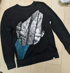 GAP スターウォーズ　黒トレーナー　ミレニアムファルコン　綿素材