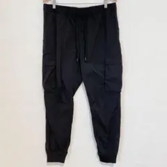 H&M スリムフィット カーゴジョガーパンツ（ブラック）L エイチアンドエム 紐