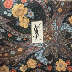 YVES SAINT LAURENTペイズリー・花柄 ヴィンテージ大判スカーフのサムネイル