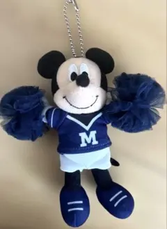 ディズニーランド購入　ミッキー ぬいぐるみチャーム CHEER 紺