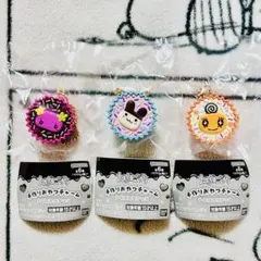 【匿名配送】 たまごっち 手作りおやつチャーム 平成女児キーホルダー 3点セット