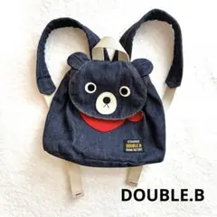 DOUBLE.B デニム リュック クマ