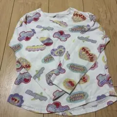 y2kカラフルロゴ長袖カットソー 110