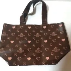ゴディバ♡GODIVA♡トートバッグ♡ブラウン♡ハート柄♡雑誌付録のサムネイル