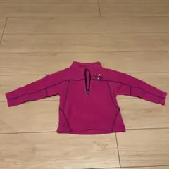 ピンク フリースジャケット ハーフジップ