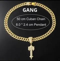 マイアミキューバンチェーン ゴールド ネックレス ジルコニア ラッパー y2k