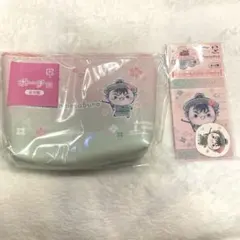 忍たま 桜もちぴこの弾 一番くじ 食満留三郎 ポーチ ステッカー＆クリアカード