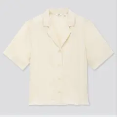 UNIQLO ユニクロ リネンブレンド オープンカラーシャツ