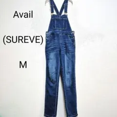 アベイル　シュリーブ　デニムオーバーオール　ブルー　サロペット　M