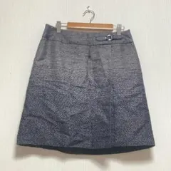【アンタイトル】UNTITLED タイトスカート 膝丈 ダークグレー 日本製 L