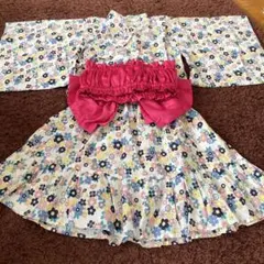 Biquette Club 子供用浴衣　ブルー系100