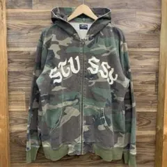 a*˙様 Stussy 迷彩柄 ジップアップフーディ 中古・古着通販】stussy (ステューシー) 迷彩柄ジップパーカー