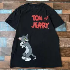 ビンテージ　古着　トムとジェリー　キャラクター　メンズ　半袖tシャツ　黒　Lのサムネイル