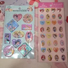 ディズニープリンセス ウォーターシール ストーンシール 2枚セット