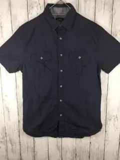 LEE　半袖シャツ USA古着＊ネービー　Sサイズ 　M-7-10のサムネイル