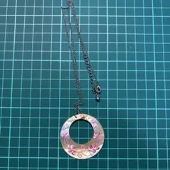 【汚れあり】ネックレス　花　黄色　ピンク