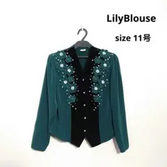 LilyBlouse ジャケット 装飾 ベロア ベルベット 11号