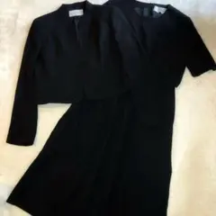 【美品】ソワールぺルル 黒 ブラックフォーマル 礼服 喪服 春夏 13号