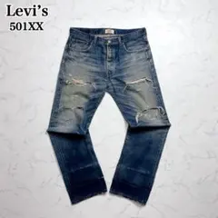 Levi’s 501XX ダメージ加工 鬼ヒゲ ハチノス キムタク W34 人気